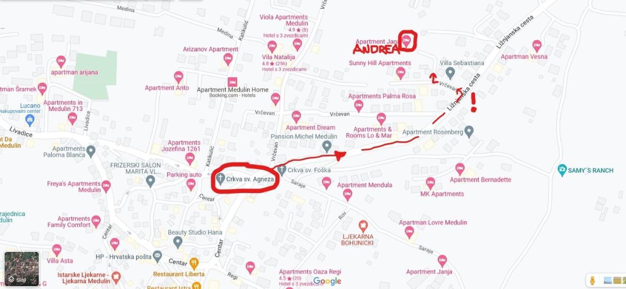 Apartma Andrea เมดูลิน ภายนอก รูปภาพ